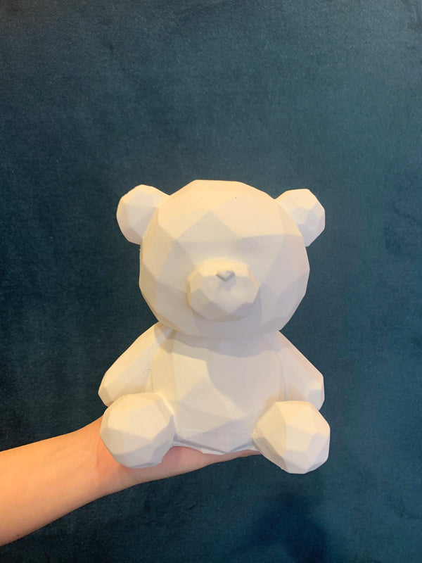3D Geometric Bear Plaster Painting Kit