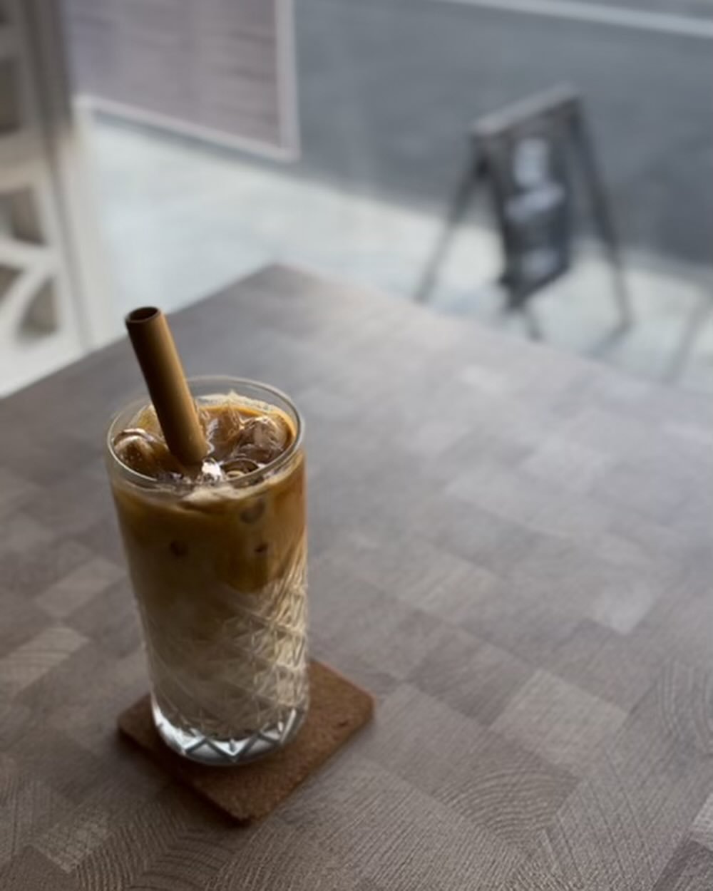 Iced latte at Flinch